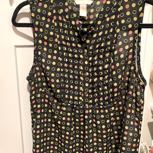 Polka Dot Sleeveless Blouse